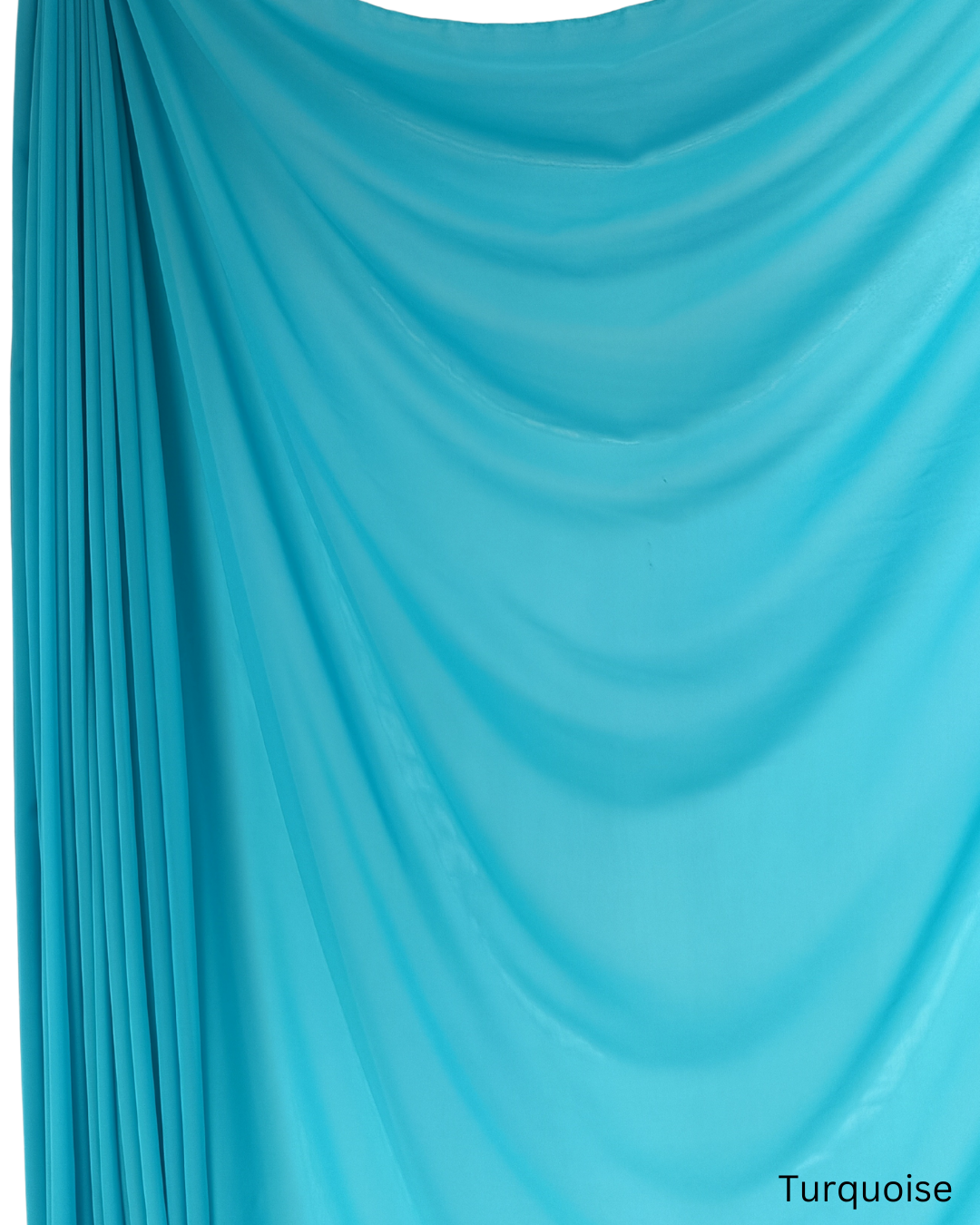 Chiffon Sheer Dressmaking & Décor Fabric Turquoise