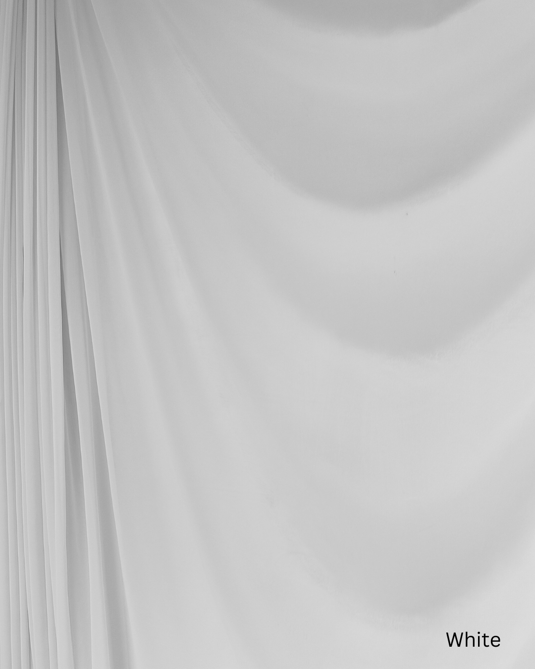 Chiffon Sheer Dressmaking & Décor Fabric White