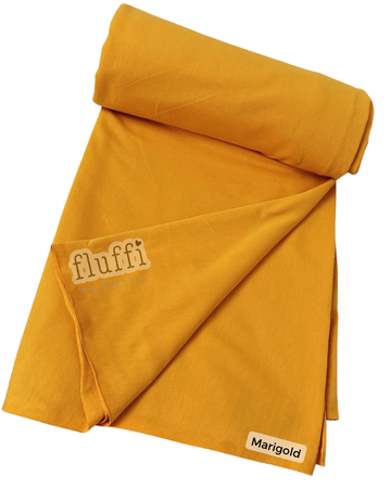 Organic Cotton Elastane Jersey 4 Way Stretch Fabric Marigold