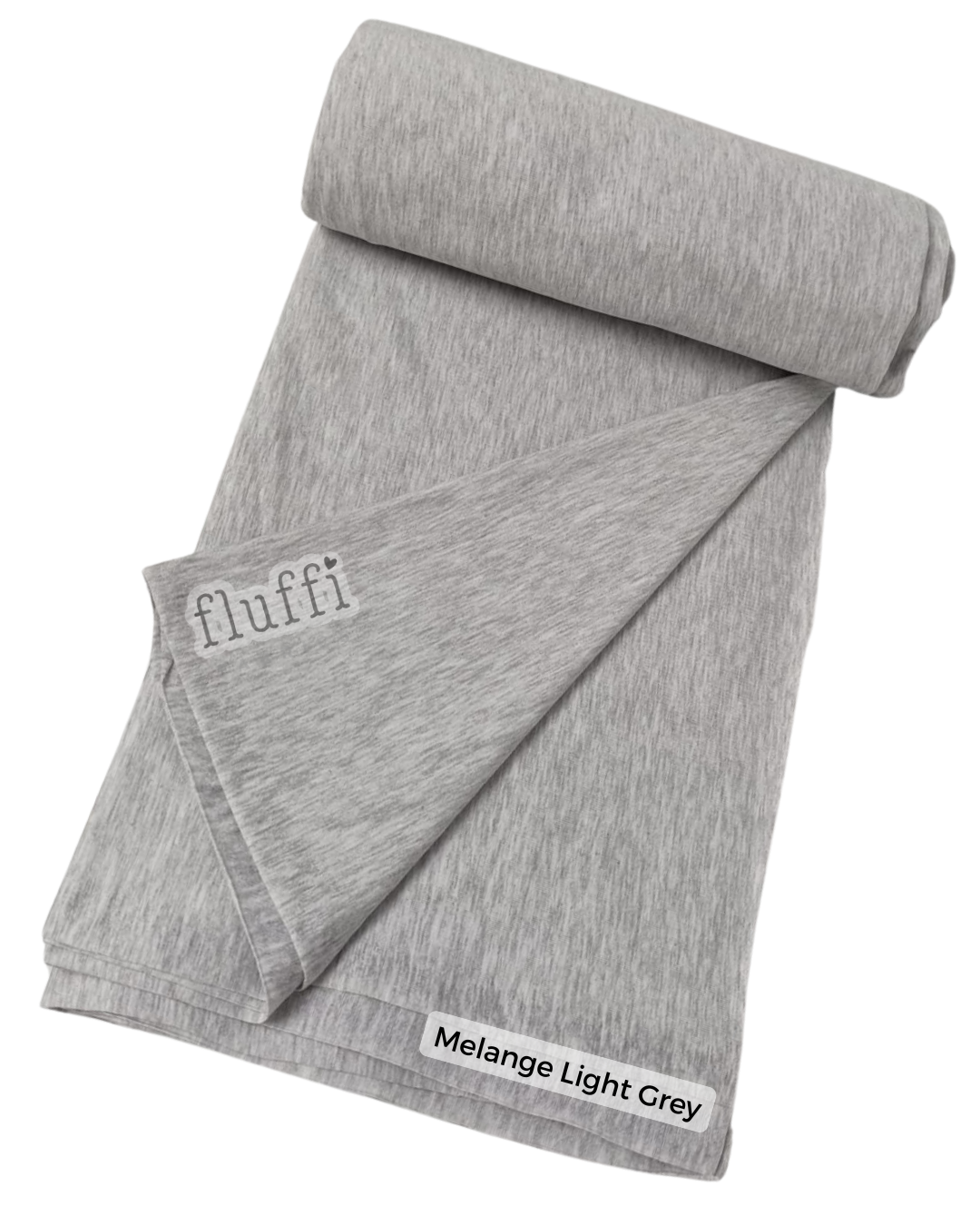 Organic Cotton Elastane Jersey 4 Way Stretch Fabric Light Grey Melange