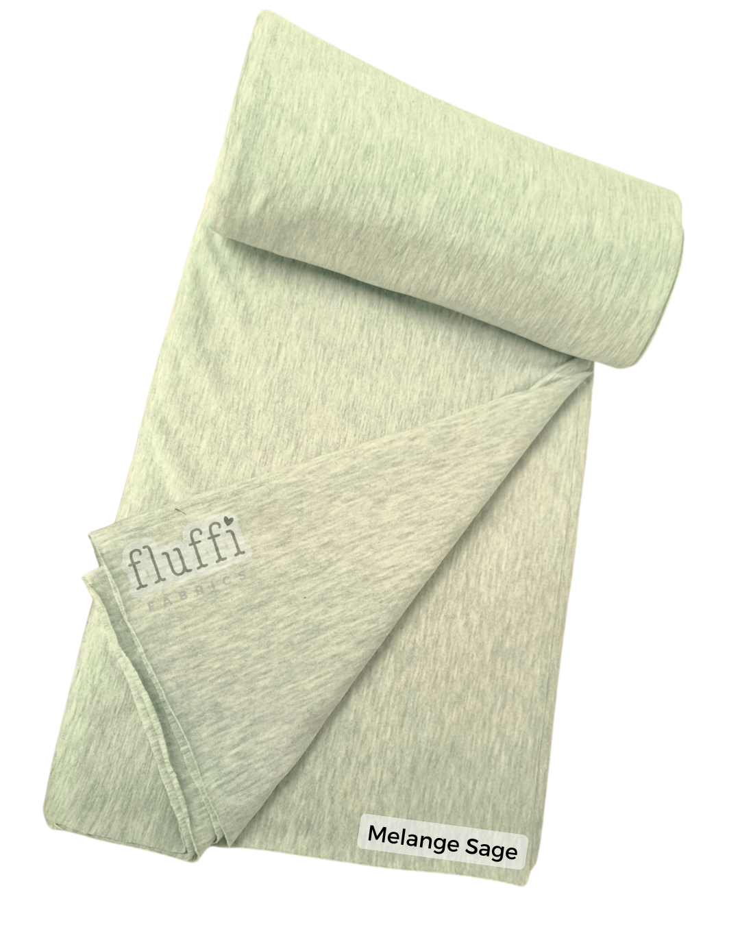 Organic Cotton Elastane Jersey 4 Way Stretch Fabric Sage Melange
