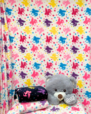Polar Fleece Printed Anti-Pill Soft Washable Fabric - Stardust Unicorns SQ896