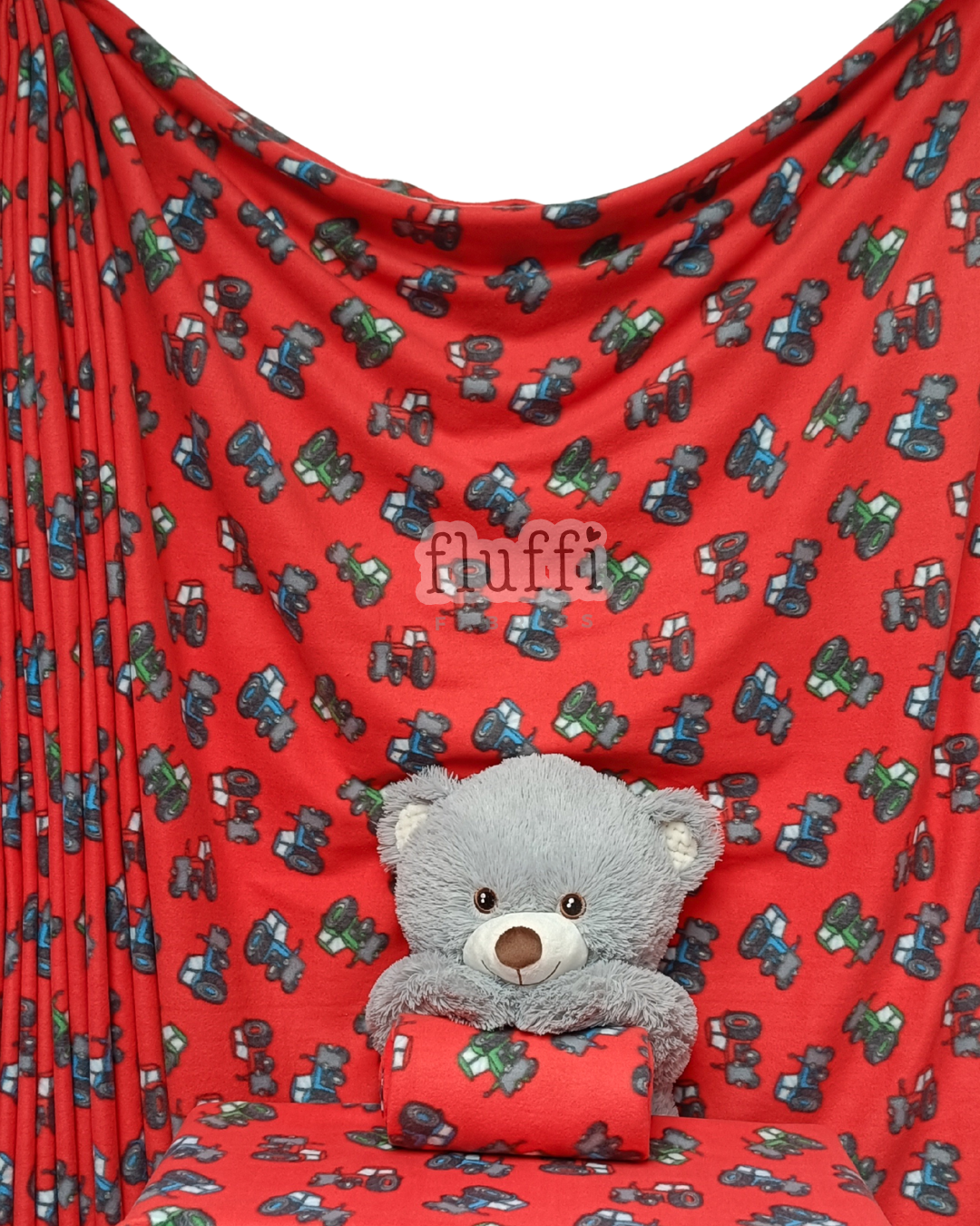 Polar Fleece Printed Anti-Pill Soft Washable Fabric - Tractors SQ835