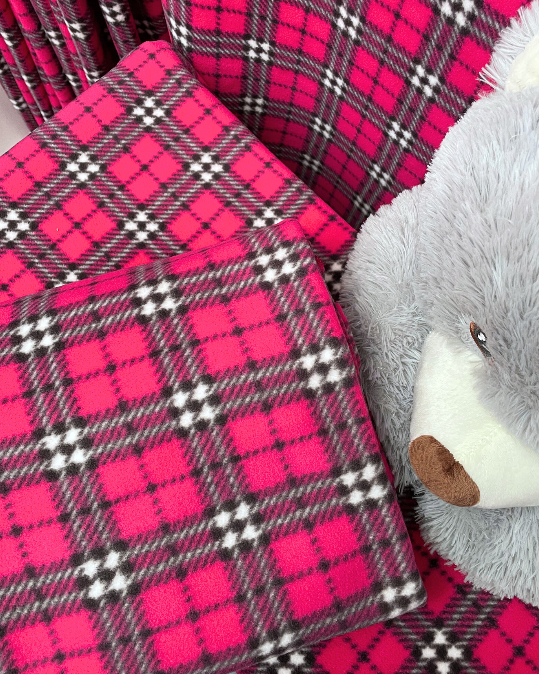 Polar Fleece Printed Anti-Pill Soft Washable Fabric- Tartan & Plaid