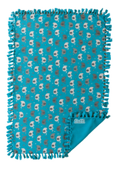 Make Your Own No Sew Blanket DIY Kit Baby Elephants- Turquoise