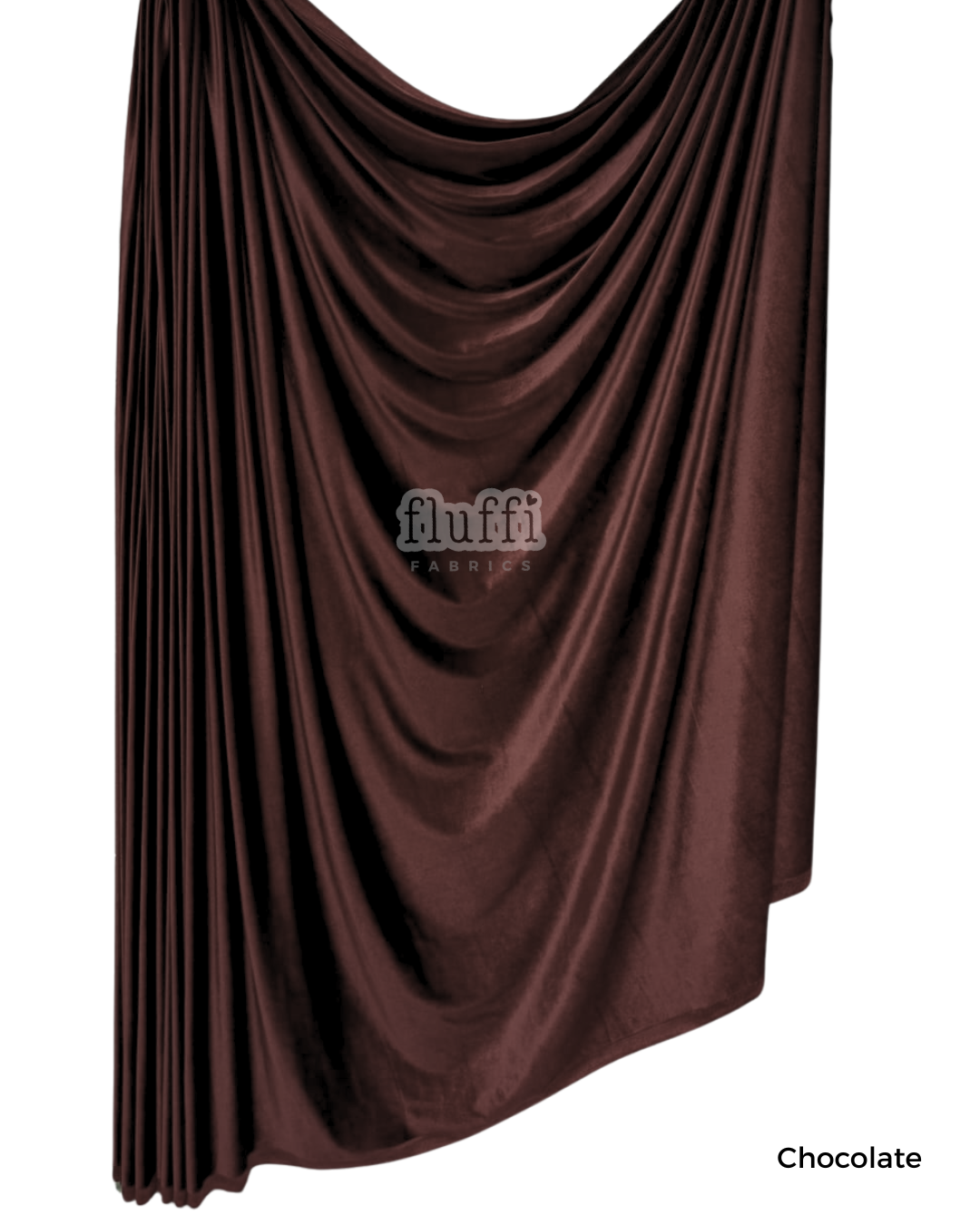 Smooth Stretch Span Velvet Fabric Q559 Chocolate