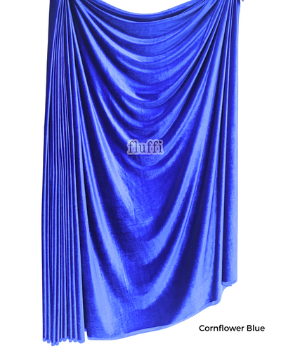 Smooth Stretch Span Velvet Fabric Q559 Cornflower Blue