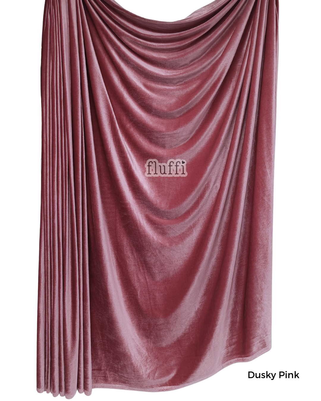 Smooth Stretch Span Velvet Fabric Q559 Dusky Pink