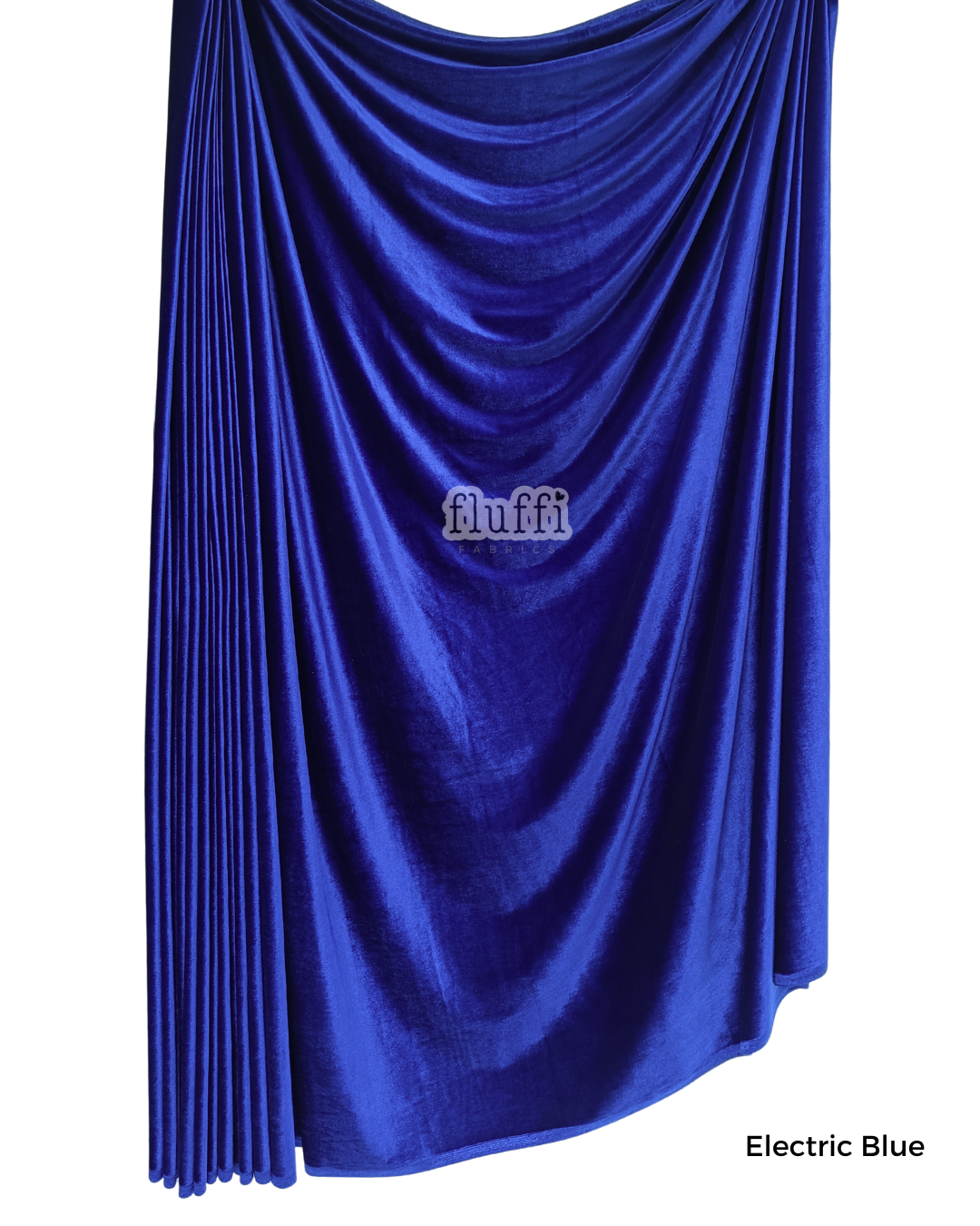 Smooth Stretch Span Velvet Fabric Q559 Electric Blue