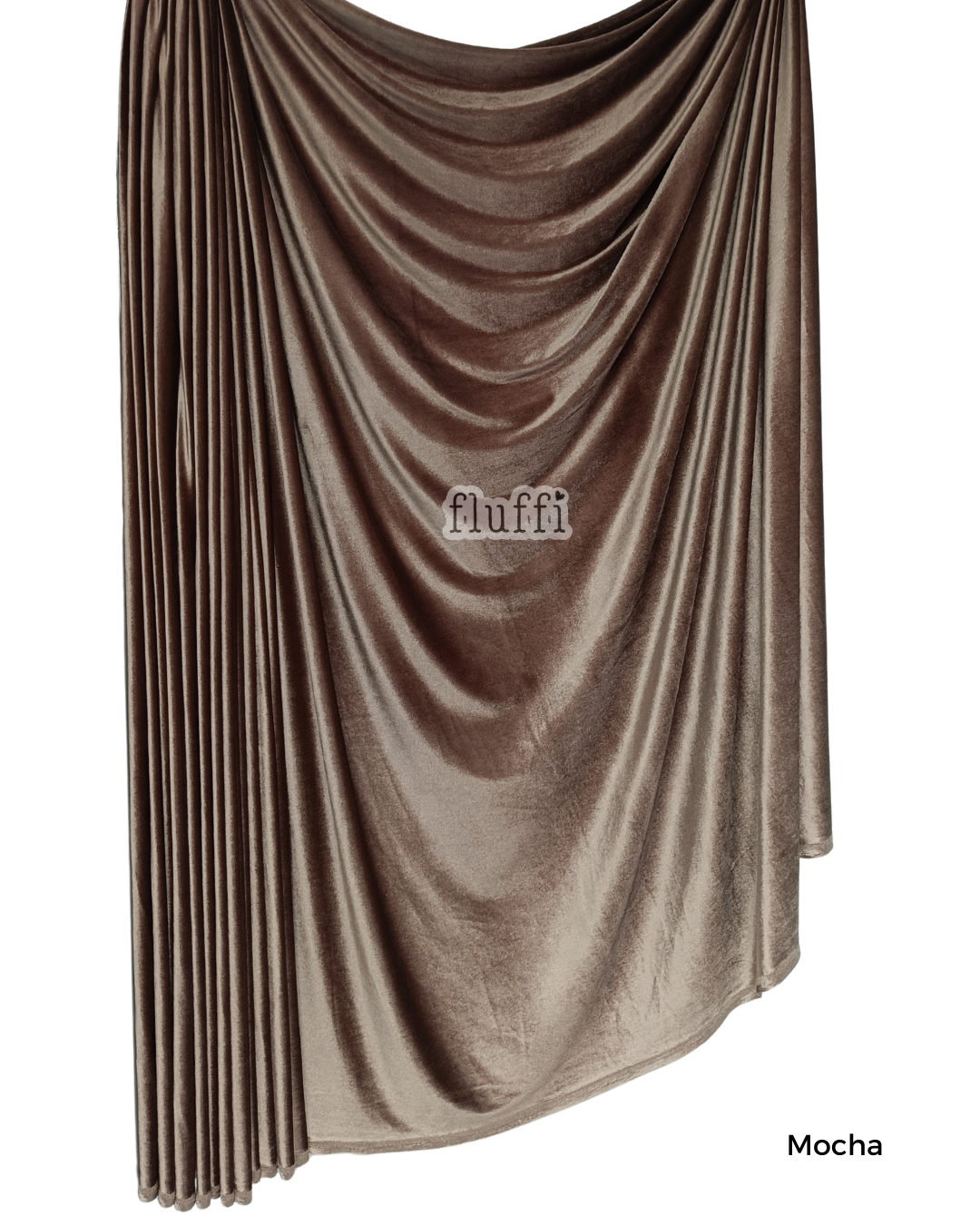 Smooth Stretch Span Velvet Fabric Q559 Mocha