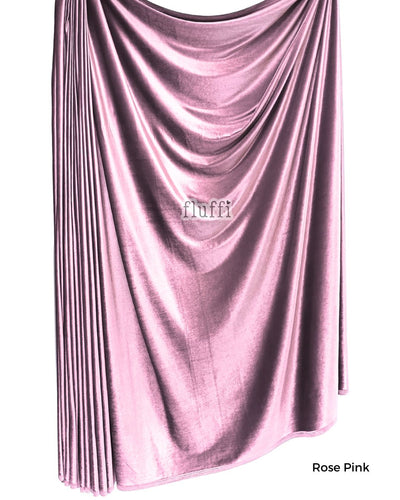 Smooth Stretch Span Velvet Fabric Q559 Rose Pink