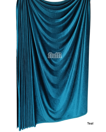 Smooth Stretch Span Velvet Fabric Q559 Teal