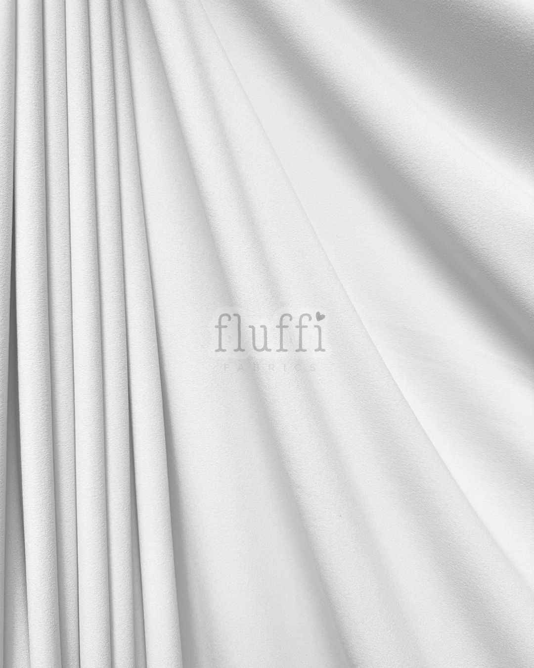 Scuba Crepe Stretch Jersey Dressmaking Fabric SQ181 White