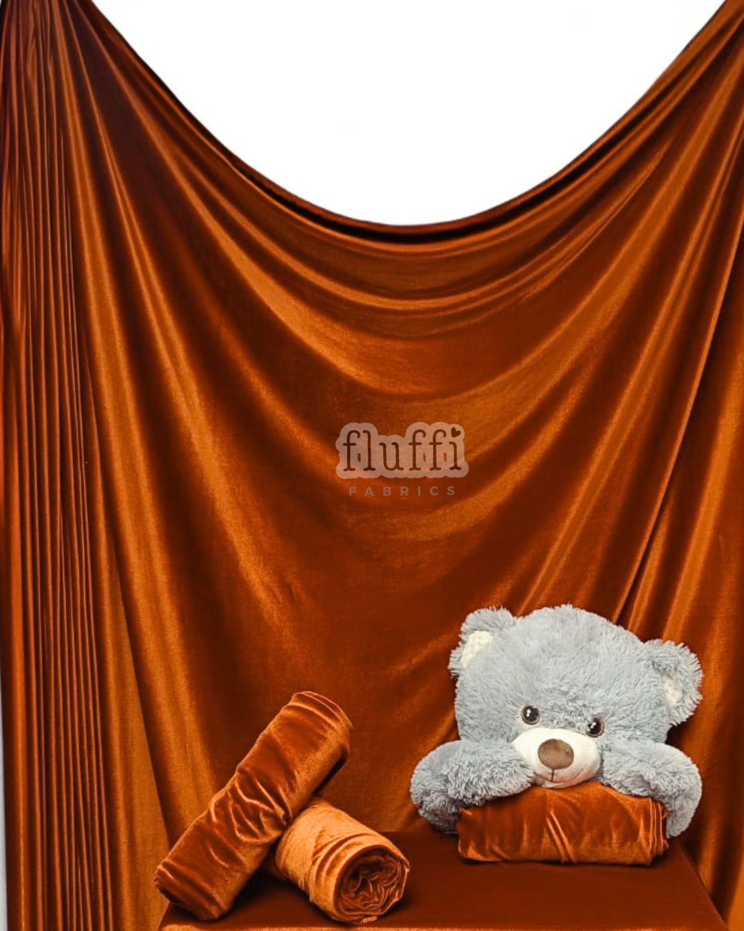 Smooth Stretch Span Velvet Fabric Q559 Cornflower Blue