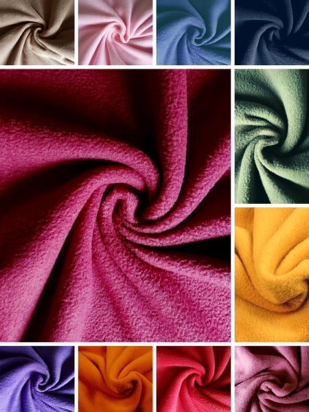 Super Soft Polar Fleece Anti Pill Washable Soft Fabric Polar Fleece - Solid Colours