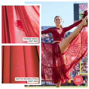 Matte Nylon Lycra 4 Way Stretch Swim Dance Fabric Q56T Red