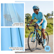 Matte Nylon Lycra 4 Way Stretch Swim Dance Fabric Q56T Baby Blue
