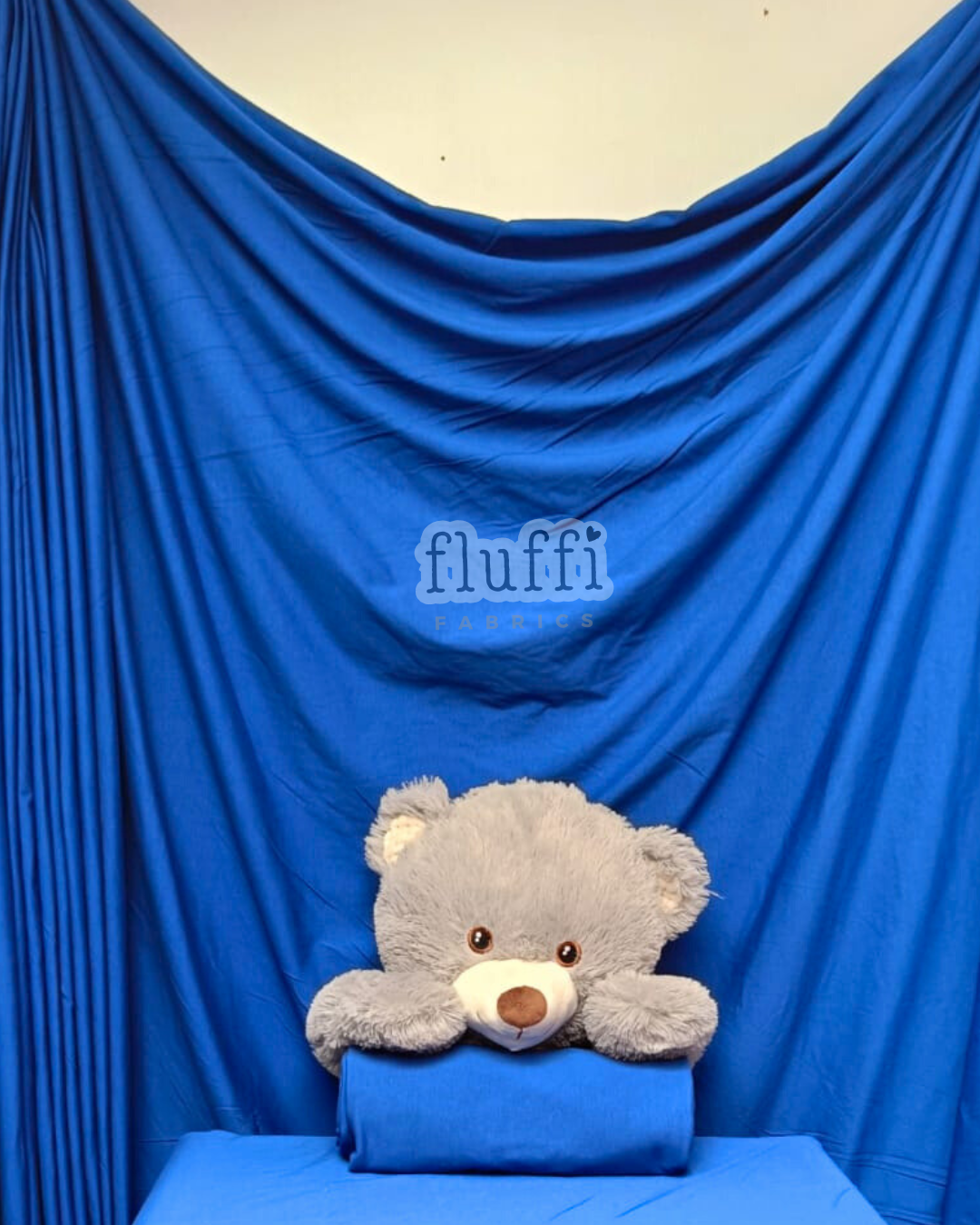 Organic Cotton Elastane Jersey 4 Way Stretch Fabric Royal Blue