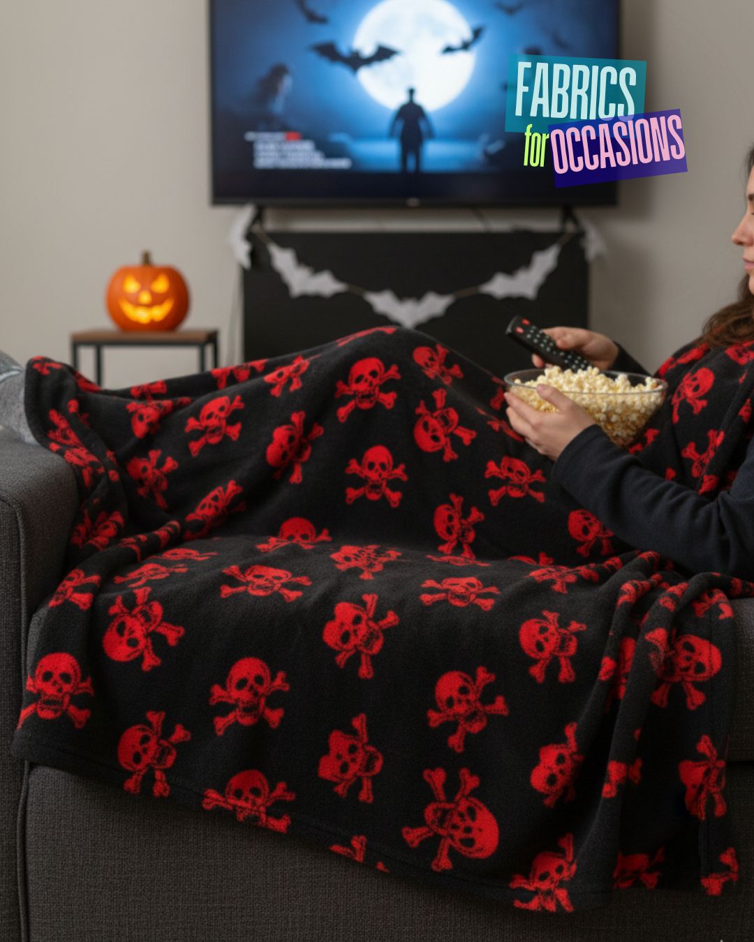 Luxurious Double Sided Bonded Anti-Pill Fleece- Halloween Prints SQ799