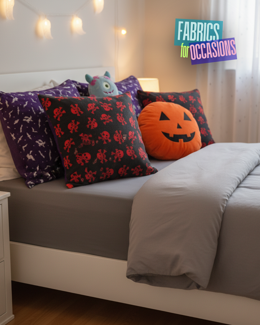 Luxurious Double Sided Bonded Anti-Pill Fleece- Halloween Prints SQ799