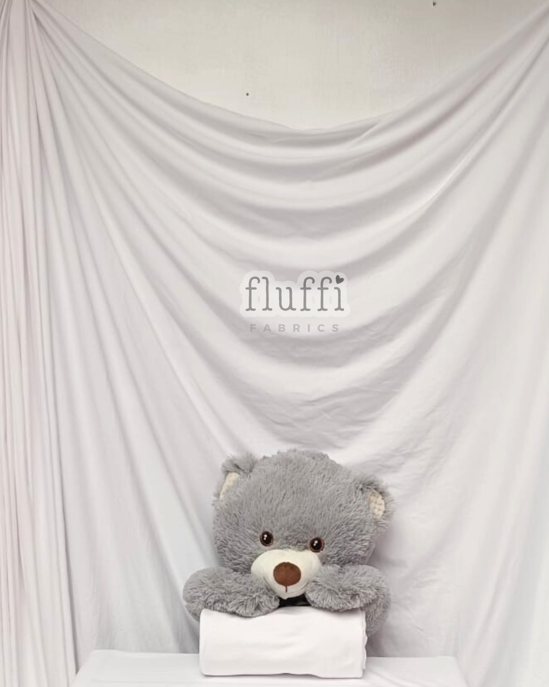 Organic Cotton Elastane Jersey 4 Way Stretch Fabric White