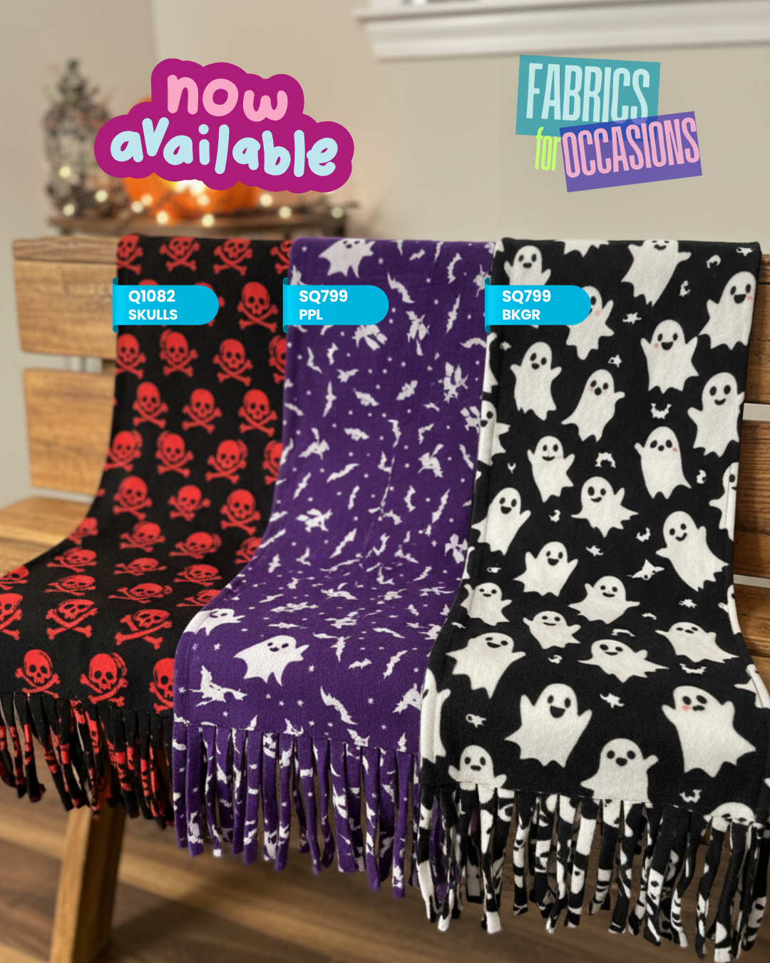 Luxurious Double Sided Bonded Anti-Pill Fleece- Halloween Prints SQ799