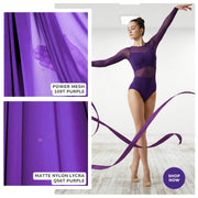 Matte Nylon Lycra 4 Way Stretch Swim Dance Fabric Q56T Purple