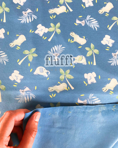 Organic Cotton Elastane Jersey 4 Way Stretch Fabric - Prints