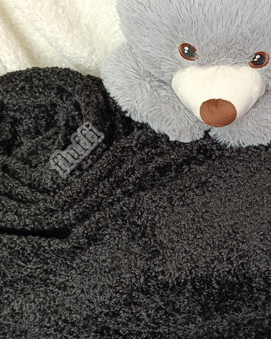 Bouclé Poodle Soft Fluffy Fleece - SQ931 Black