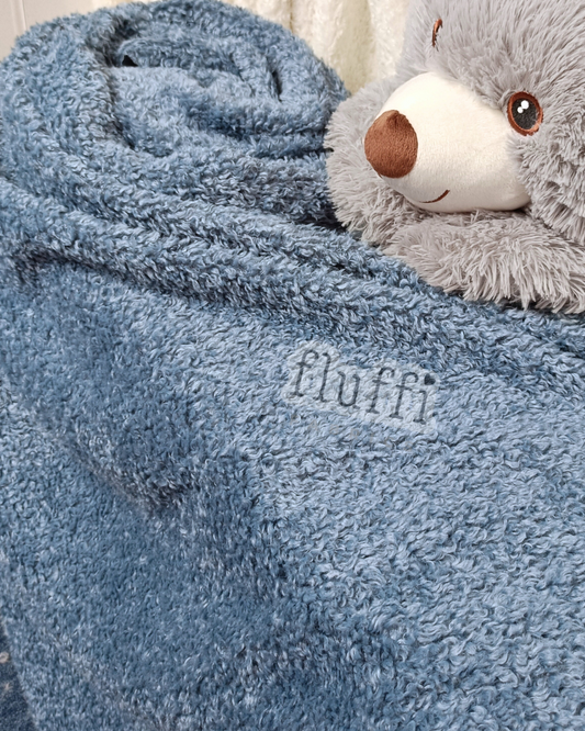Bouclé Poodle Soft Fluffy Fleece - SQ931 Denim