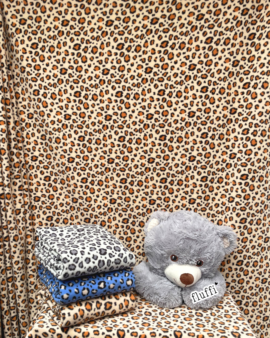 Polar Fleece Printed Anti-Pill Soft Washable Fabric - Cheetah