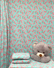 Polar Fleece Printed Anti-Pill Soft Washable Fabric - Cherry Blossoms