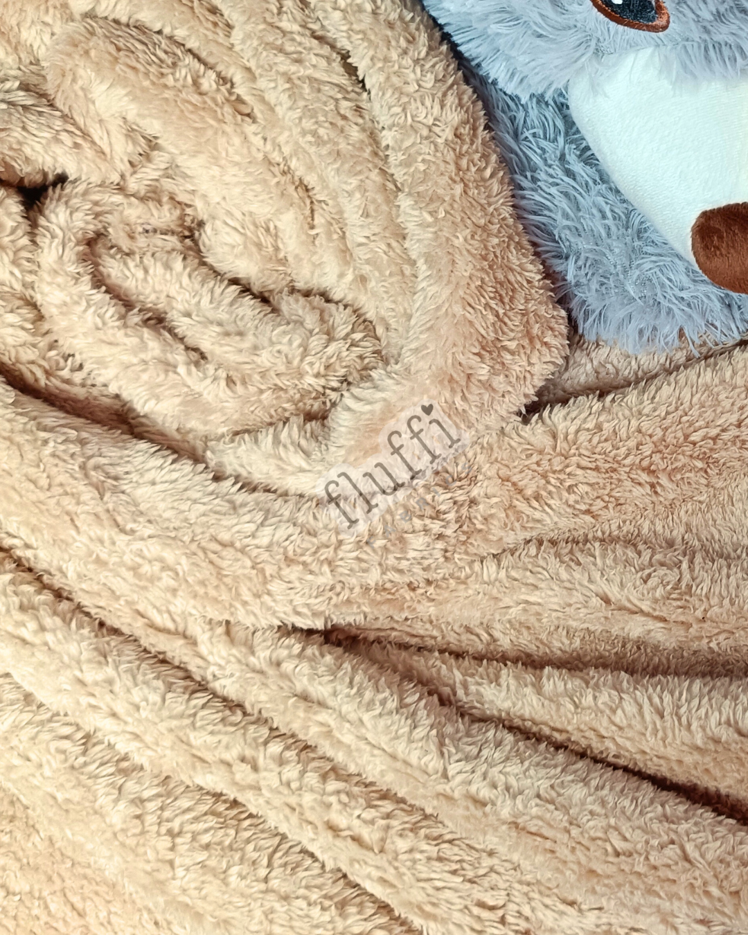 Fluffy Coral Pile Cuddle Plush Fleece- SQ453 Oatmeal