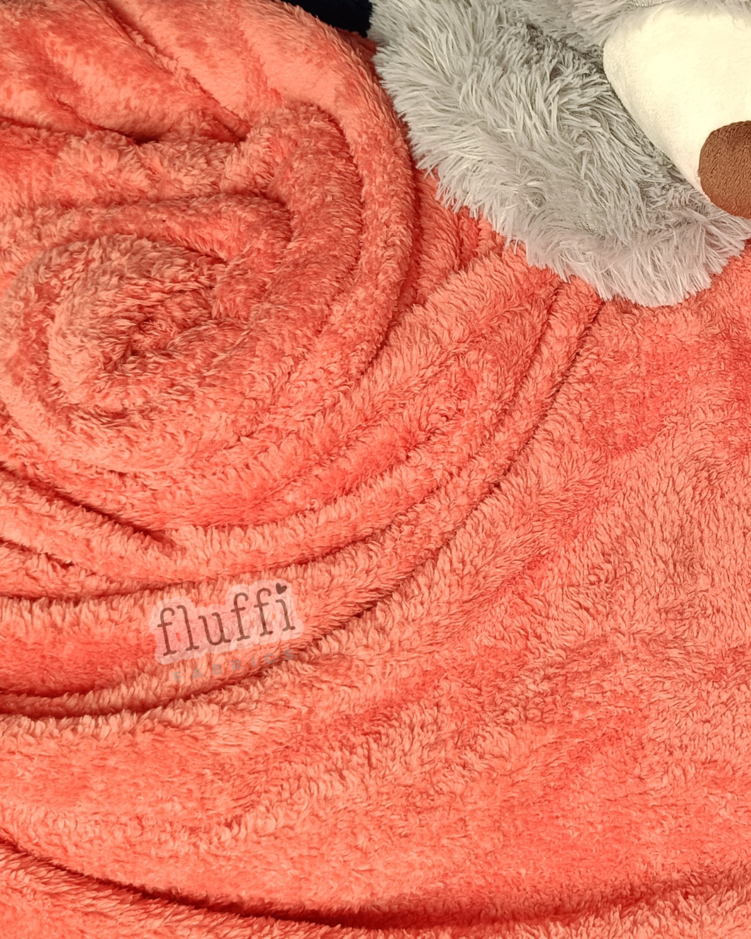 Fluffy Coral Pile Cuddle Plush Fleece- SQ453 Black