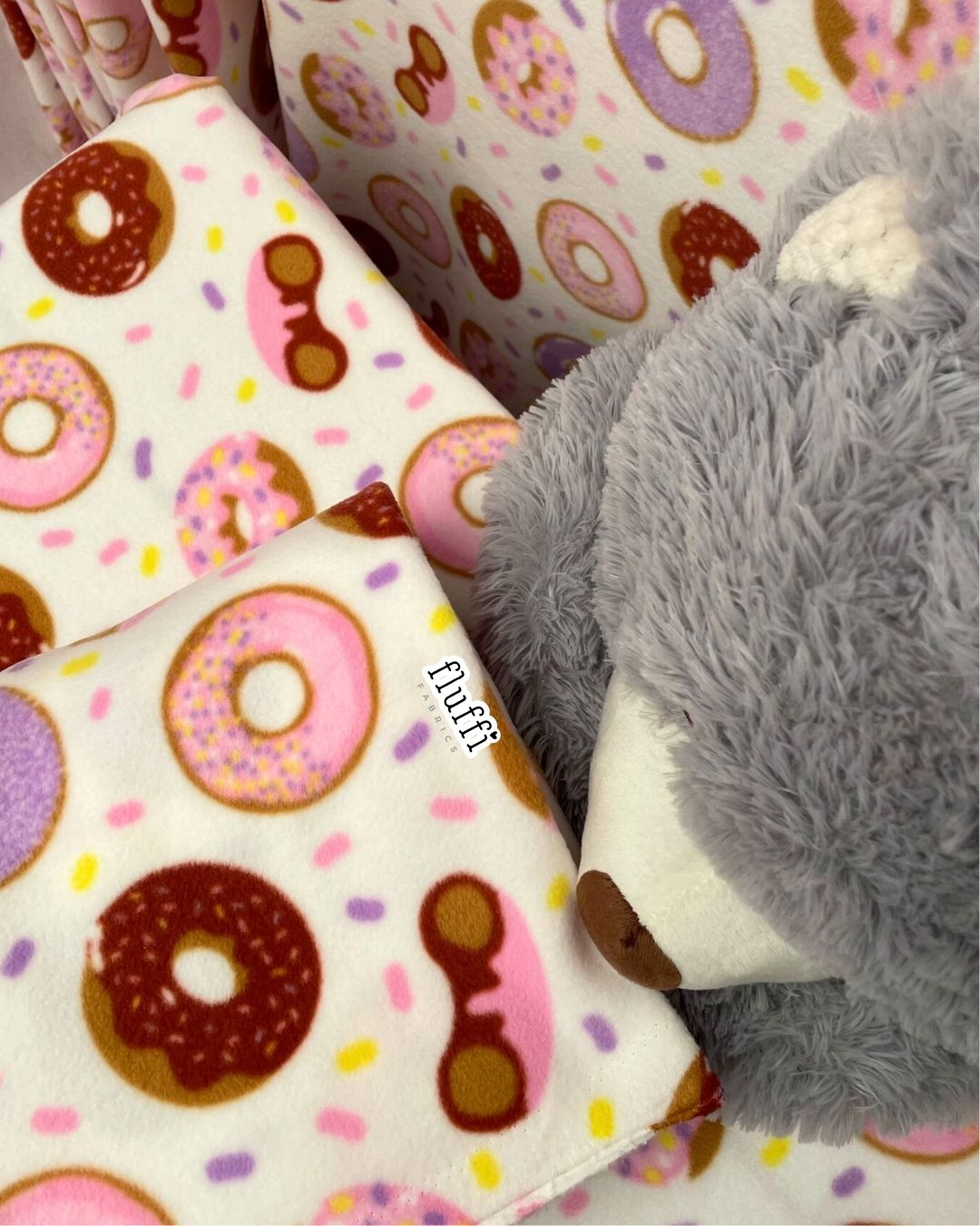 Polar Fleece Printed Anti-Pill Soft Washable Fabric - Doughnuts & Sprinkles