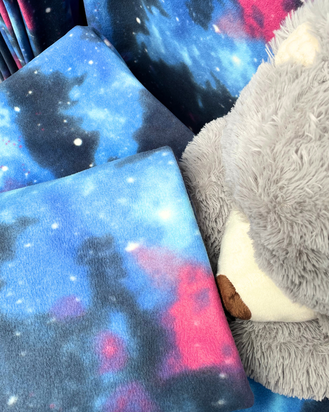 Polar Fleece Printed Anti-Pill Soft Washable Fabric - Galaxy