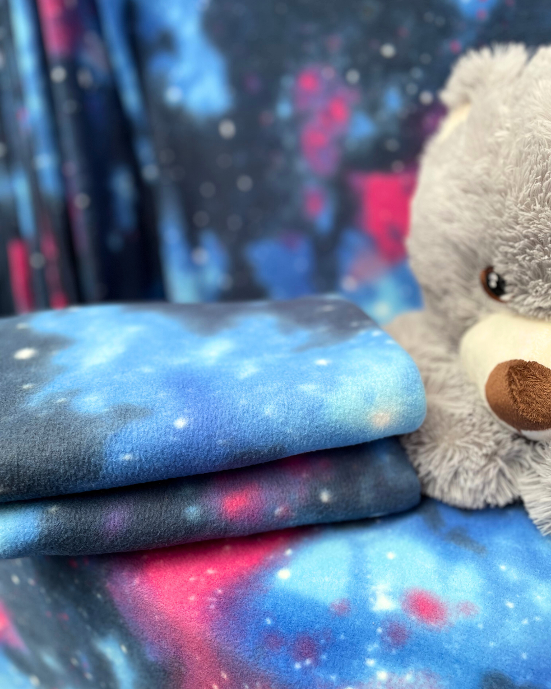 Polar Fleece Printed Anti-Pill Soft Washable Fabric - Galaxy