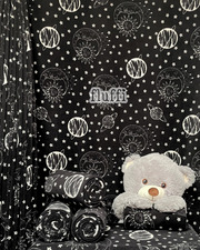 Polar Fleece Printed Anti-Pill Soft Washable Fabric - Celestial Black SQ961 BK