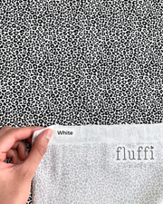 Organic Cotton Elastane Jersey 4 Way Stretch Fabric - Prints Mini Leopard White SQ765