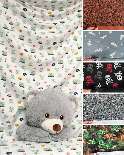 Organic Cotton Elastane Jersey 4 Way Stretch Fabric - Prints