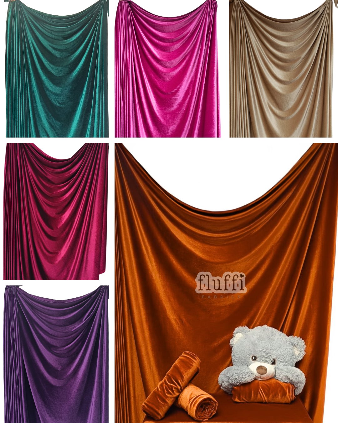 Smooth Stretch Span Velvet Fabric Q559