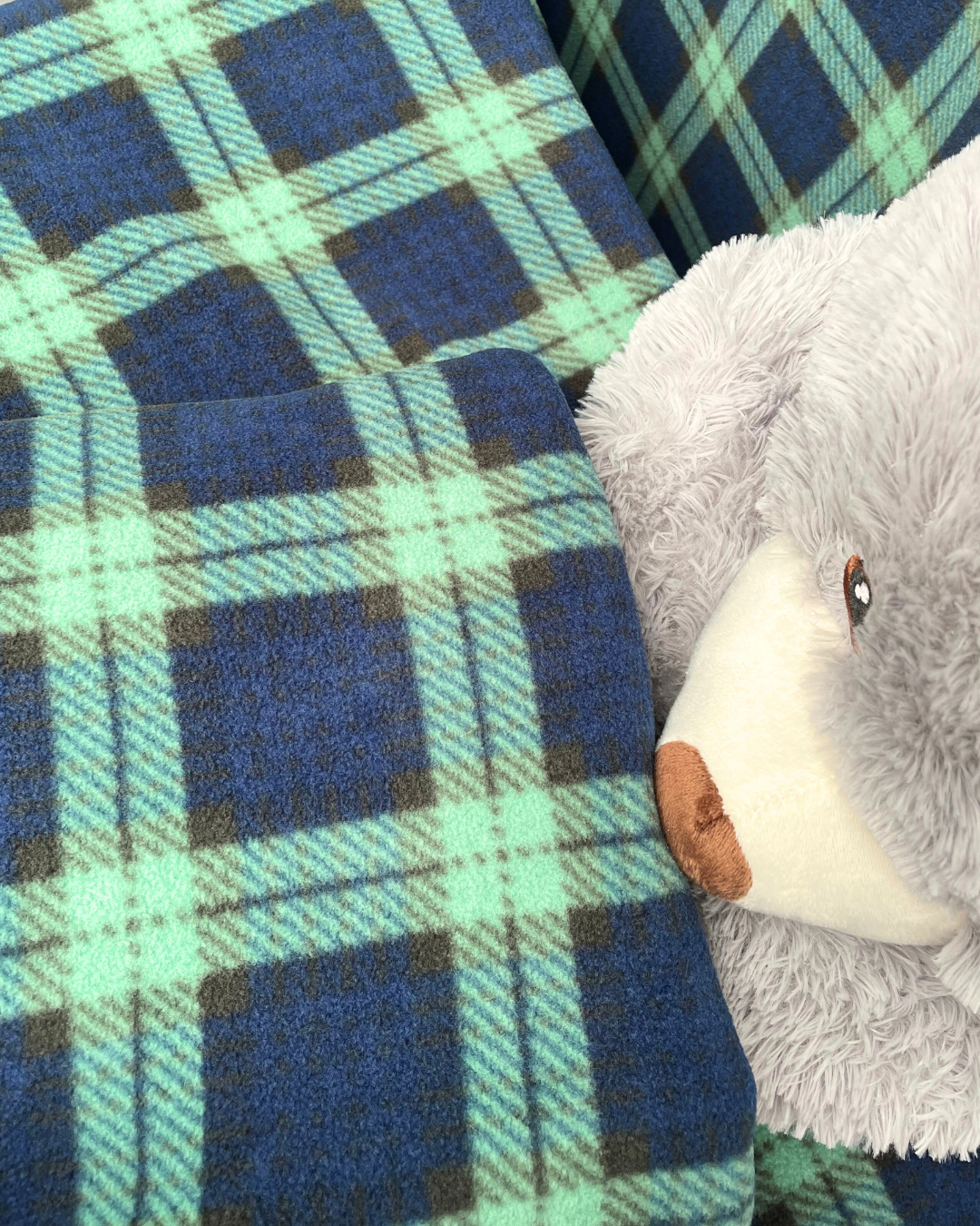 Polar Fleece Printed Anti-Pill Soft Washable Fabric- Tartan & Plaid