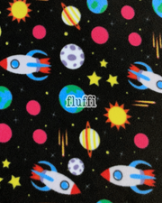 Polar Fleece Printed Anti-Pill Soft Washable Fabric - Outer Space SQ808 BKMLT