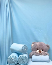 Polar Fleece Anti-Pill Soft Washable Fabric - Solid Colours Baby Blue