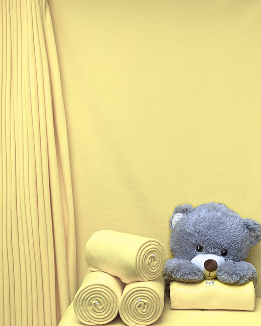 Polar Fleece Anti-Pill Soft Washable Fabric - Solid Colours Lemon