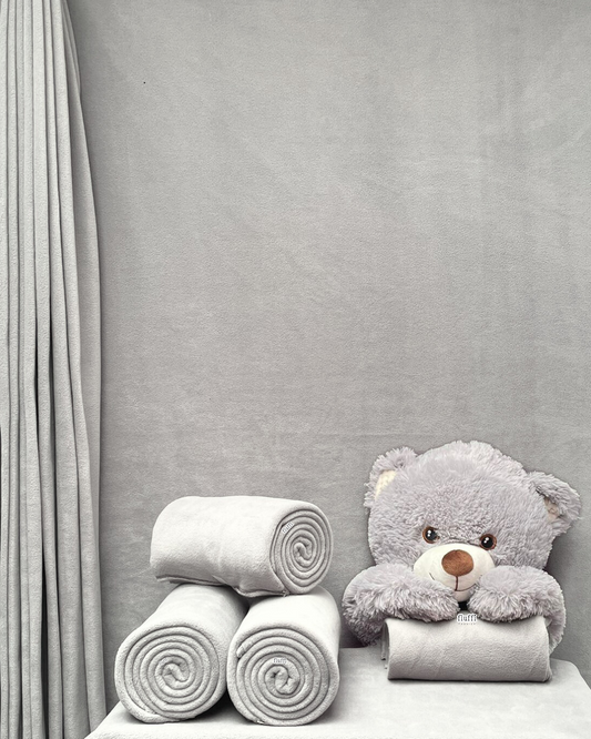 Polar Fleece Anti-Pill Soft Washable Fabric - Solid Colours Light Grey