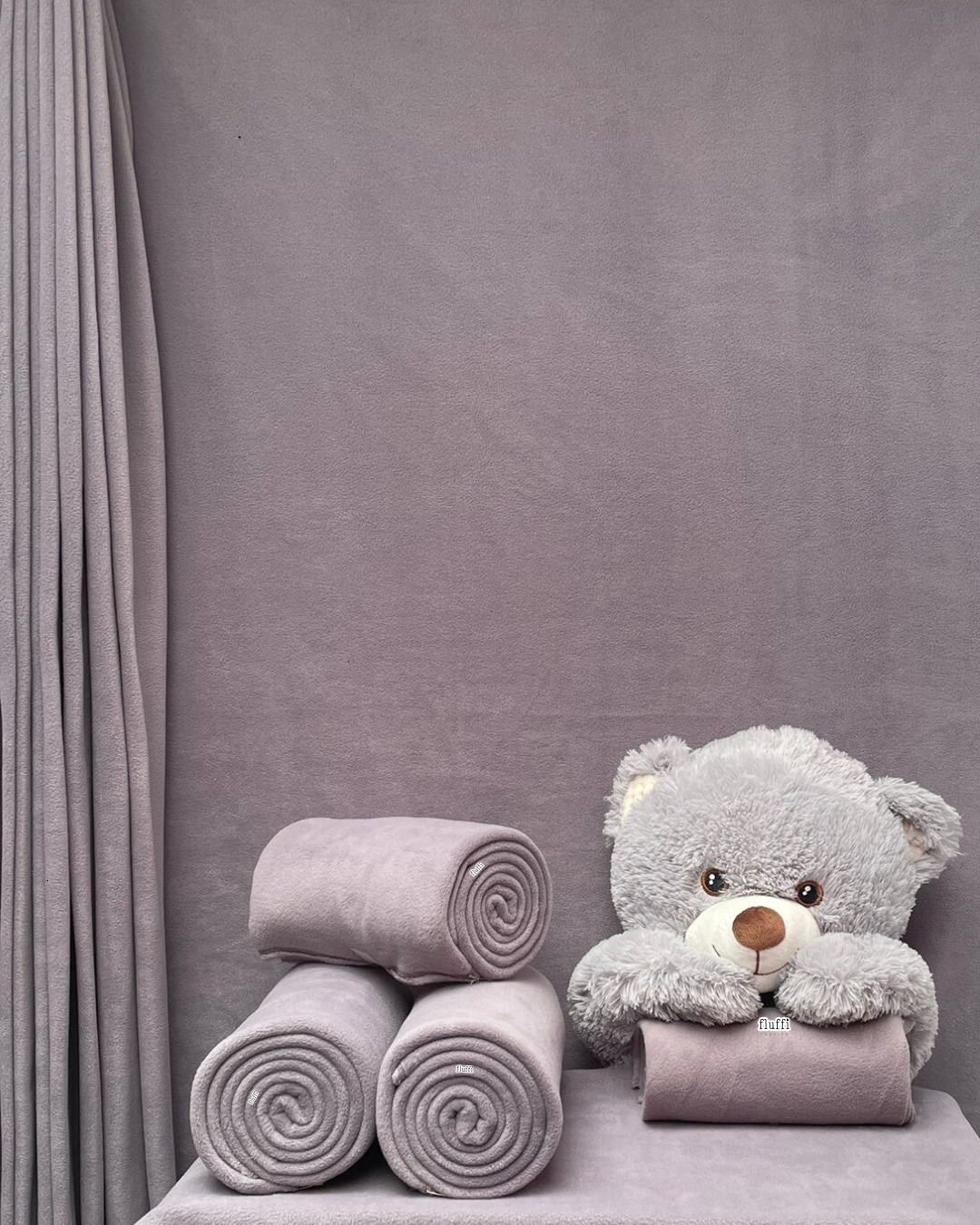 Polar Fleece Anti-Pill Soft Washable Fabric - Solid Colours Mid Grey