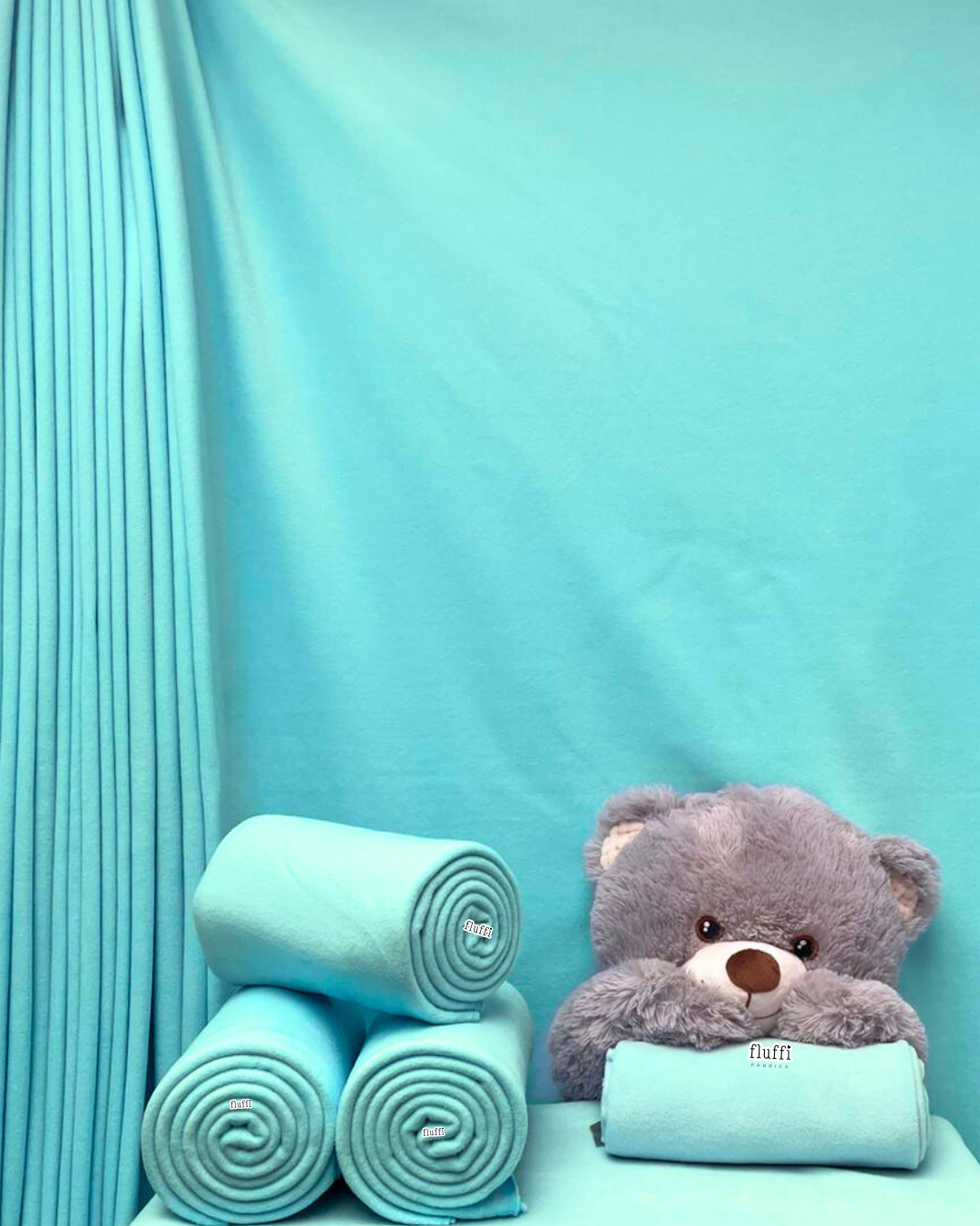 Polar Fleece Anti-Pill Soft Washable Fabric - Solid Colours Mint