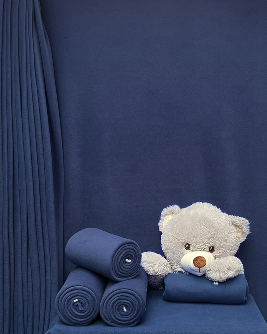 Polar Fleece Anti-Pill Soft Washable Fabric - Solid Colours Navy
