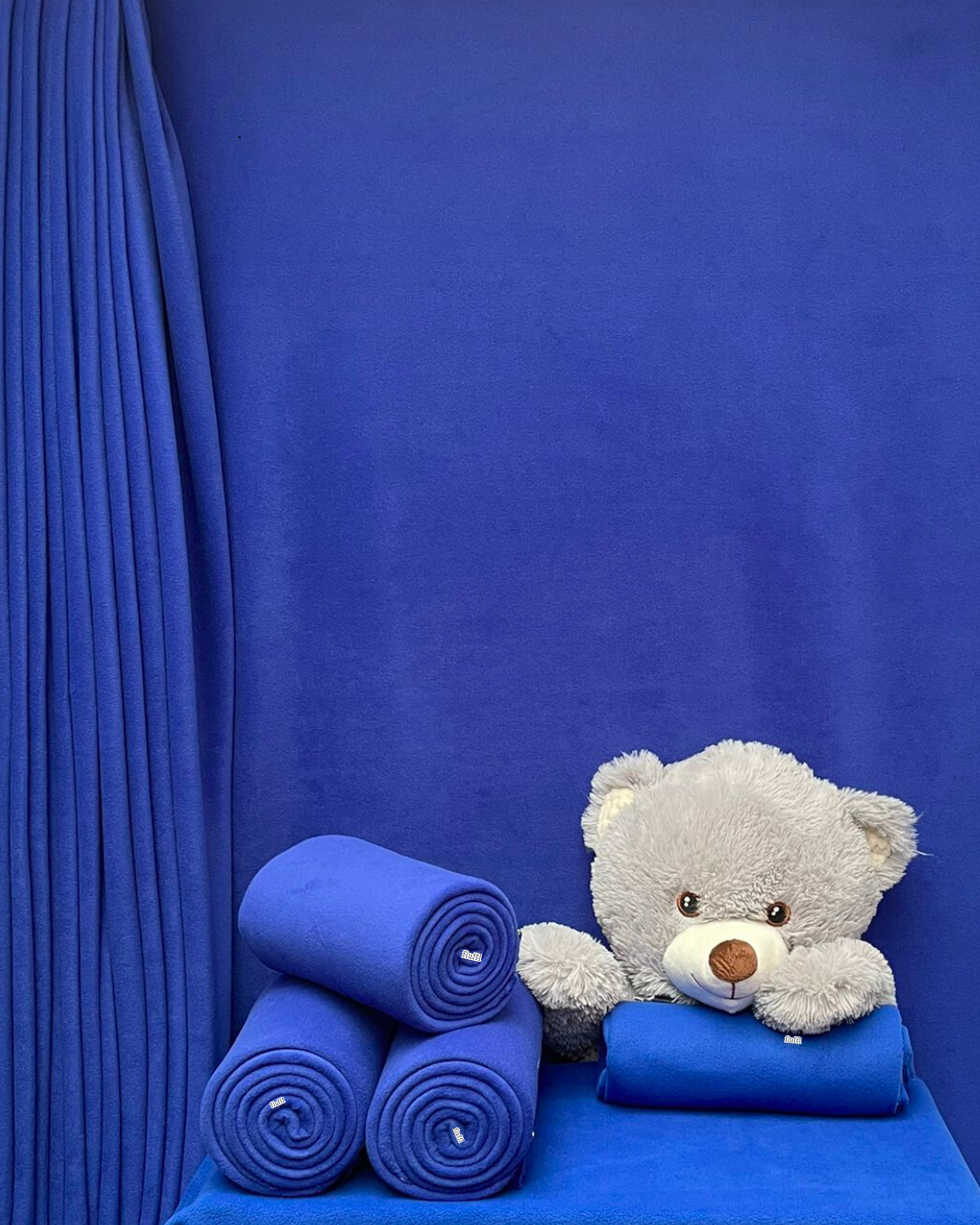 Polar Fleece Anti-Pill Soft Washable Fabric - Solid Colours Royal Blue